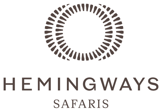 Hemingways Safaris logo with circular design above the text.