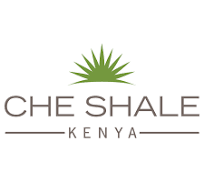Logo for Che Shale Kenya featuring a green stylized sunburst or plant design above the text