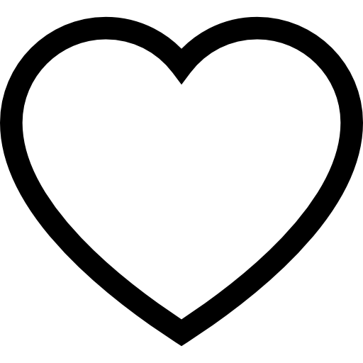 Outlined drawing of a heart