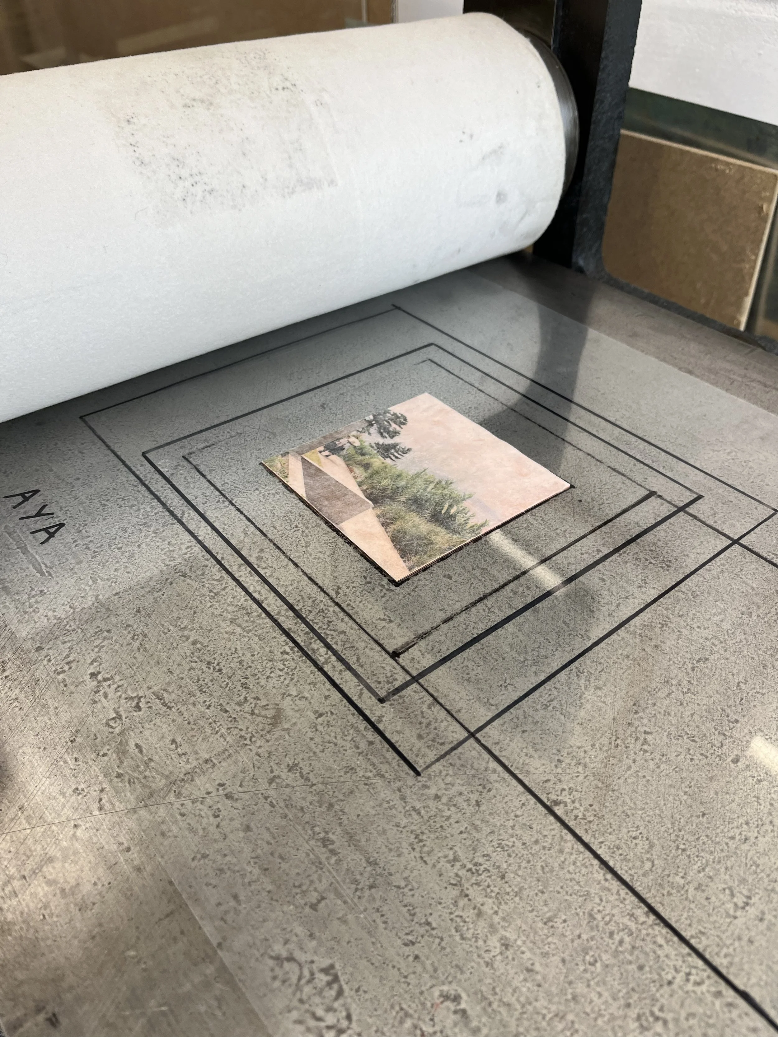 Placed paper on a plate