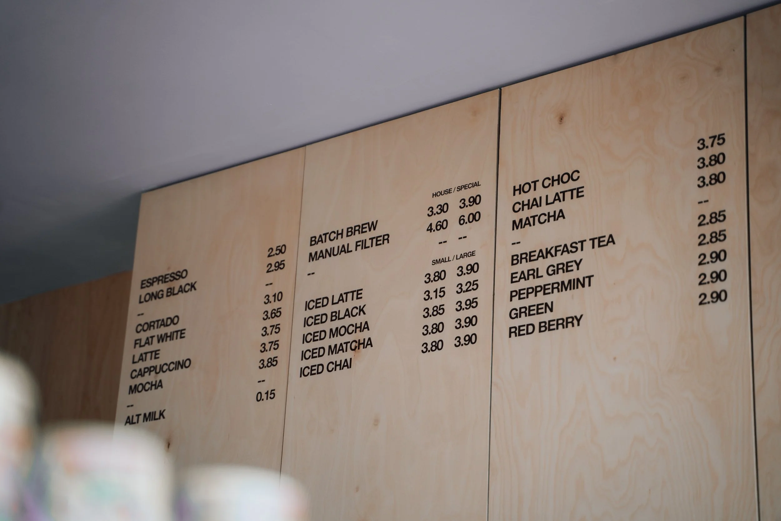 EH9 coffee menu