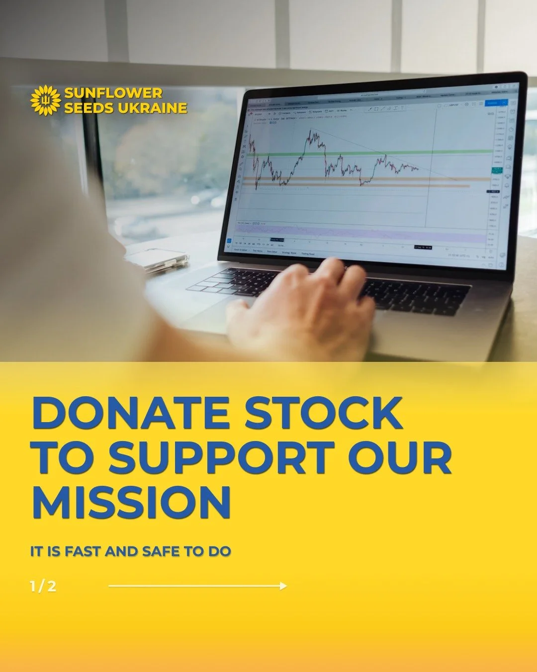 🇺🇦 Did you know that you could donate stock to Sunflower Seeds Ukraine?
Tap "See Active Links" in our bio 🔗 and choose "Ways to Donate".

❗️ Donating stock results in substantial tax savings! You can avoid capital gains tax on 