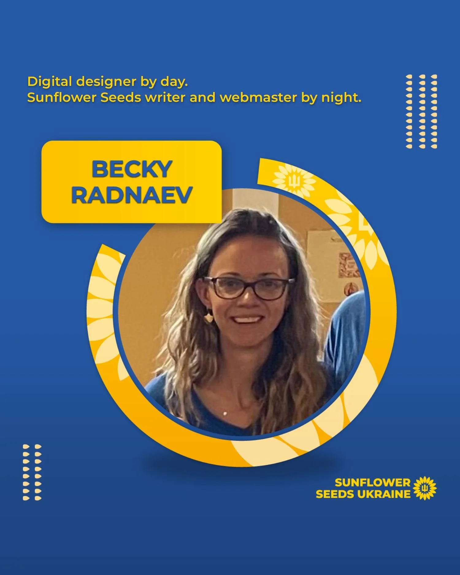 Meet Becky, one of SFSU&rsquo;s longest-serving volunteers.
Becky is our webmaster and the author of the Meet the Bees bios (including this one!). Originally from Wales, UK, Becky worked in France and China before moving to the US in 2013. Living fir