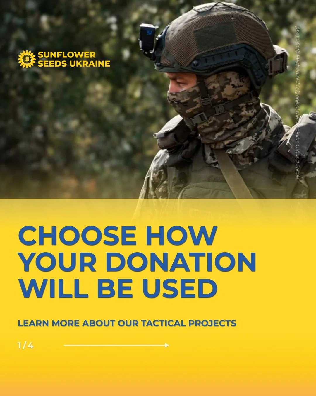 🇺🇦Are you passionate about a specific tactical gear cause in Ukraine? 

🌻See active links in our bio 🌻

❗️At Sunflower Seeds Ukraine, you can choose how your donation will be used!

💛💙You can choose on our web page to provide drones or thermal 