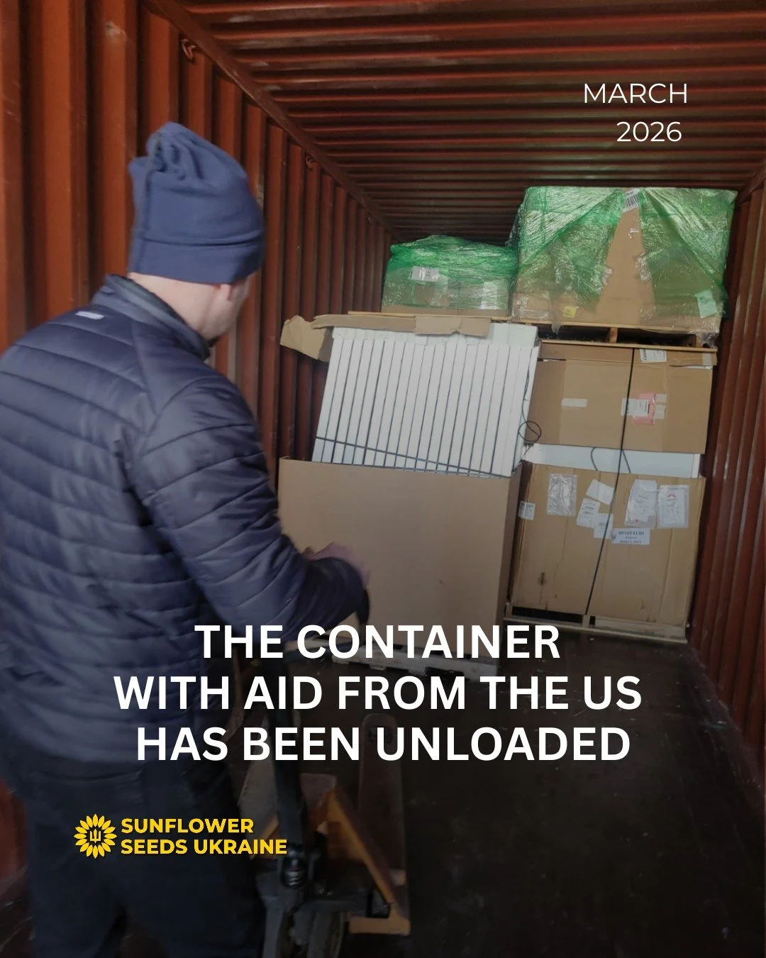 The container with aid from America has been unloaded through the efforts of our small but strong team in Ukraine.

Through the joint efforts of the SFSU community, we are doing everything we can to ensure that the aid will continue.

And this is pos