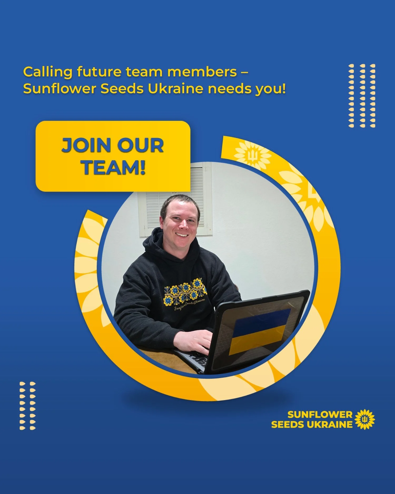 🌻BE THE BEE!
Calling future team members &ndash; Sunflower Seeds Ukraine needs you! 

🇺🇸🤝🇺🇦 Thanks to our all-volunteer team, we deliver 1,000+ pieces of essential equipment every month to Ukrainian defenders.

💪 Our small team has, and contin