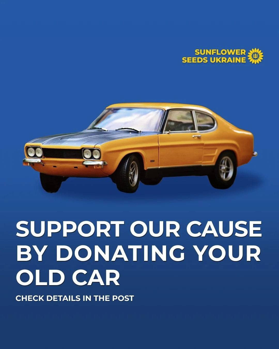 📢 Did you know that you can donate your car to support our mission?

🌻 See active links in our bio.

🇺🇦 Sunflower Seeds Ukraine is an active partner with CARS!

💙 To make your donation, follow the link above, or call the toll-free number below:
