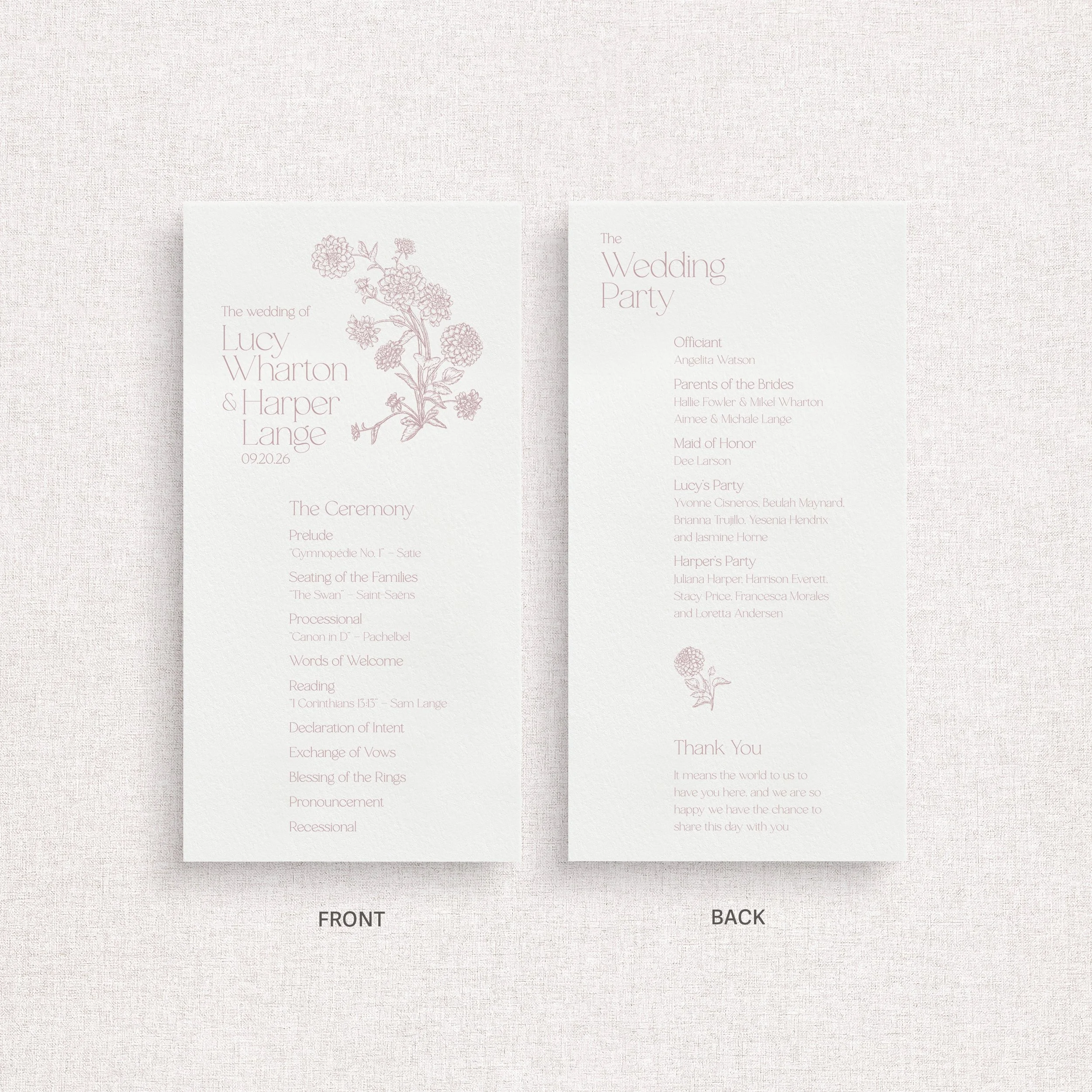 Cali Ceremony Program