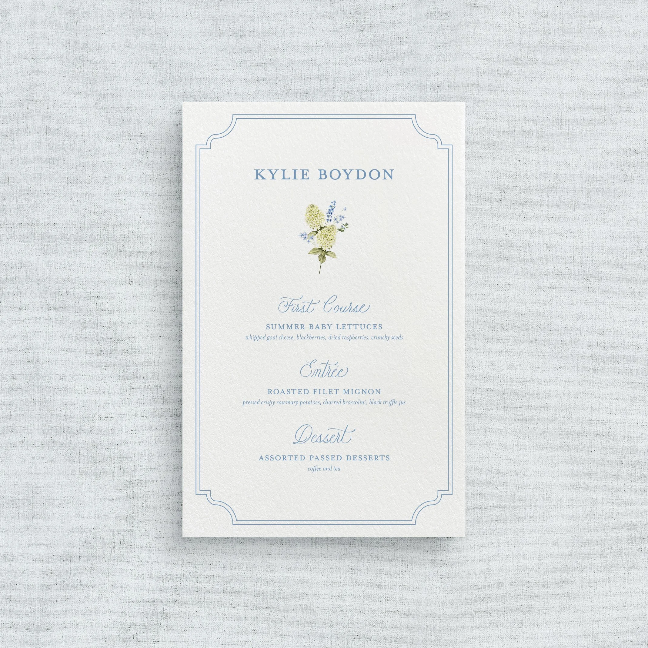 Lucy Menus - With Guest Names