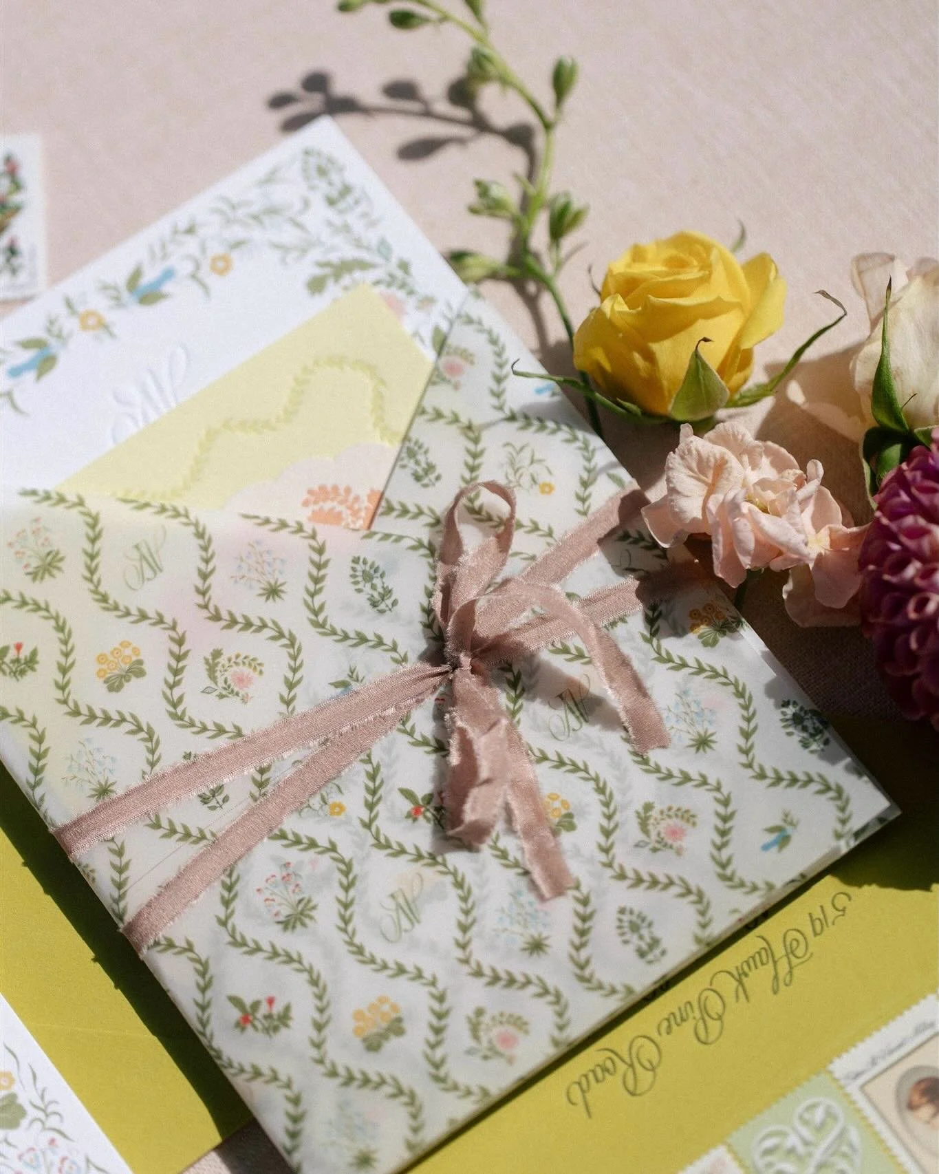 Pattern on pattern on patter for Nora and John 🤍
Each layer and detail was hand illustrated in-house to set the stage for their pattern and color filled September wedding.

Planning: @kithandkinstudio
Venue: @grandislelakehousevt
Stationery + Signag