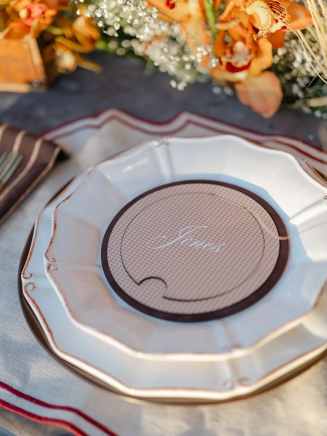 Our clients are always looking to us for insight on where to spend their day-of stationery budget. 

Our advice? Prioritize the touch points your guests will interact with the most. An interactive menu that they can touch and feel as they sit down fo