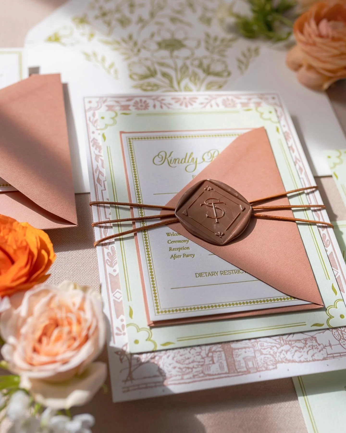 When Northeast charm meets Southwest influence&mdash;this custom wedding invitation suite tells a story rooted in place, personality, and thoughtful design.

For Sarah and Travis, we layered meaningful patterns inspired by her Vermont roots and his A