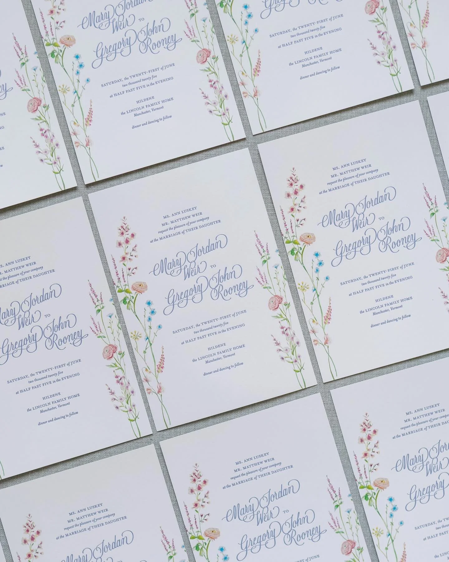 Does anything scream &ldquo;garden party florals&rdquo; better than the Norah suite? We&rsquo;re not so sure&hellip;
.
.
.
custom wedding invitations | semi custom invitations | wedding stationery design | floral wedding invitations | garden party we