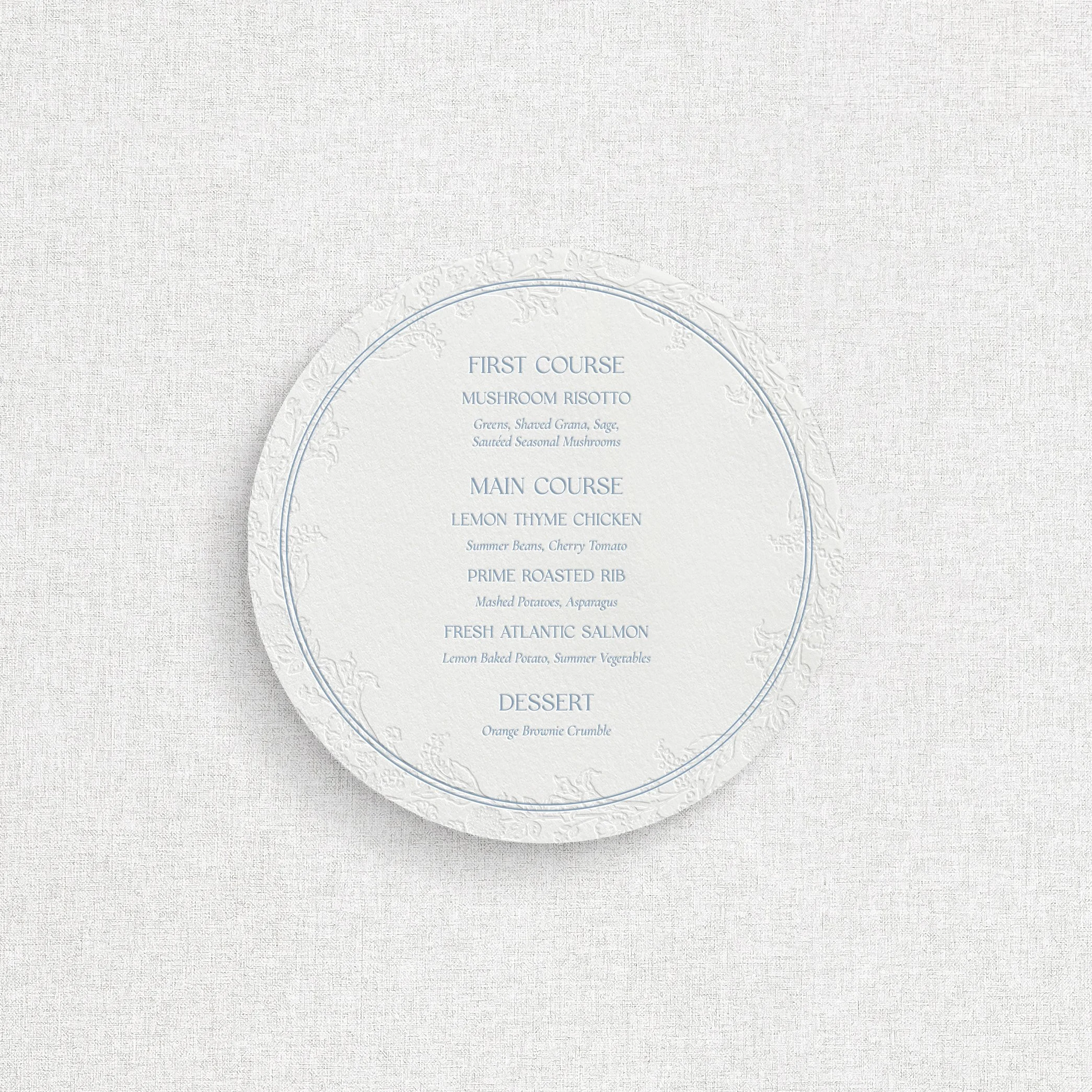 Goldie Menus - No Guest Names