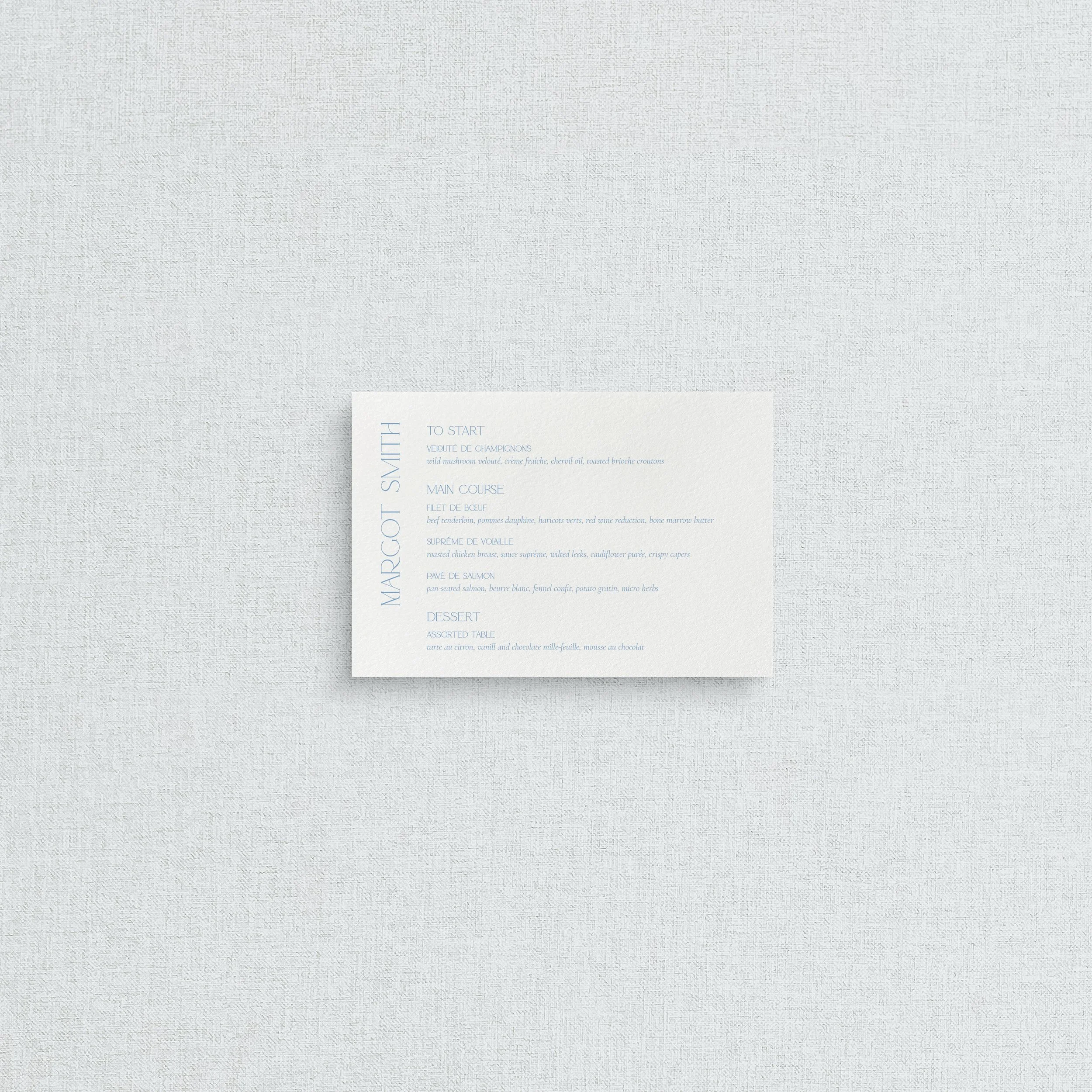 Teddy Menus - With Guest Names