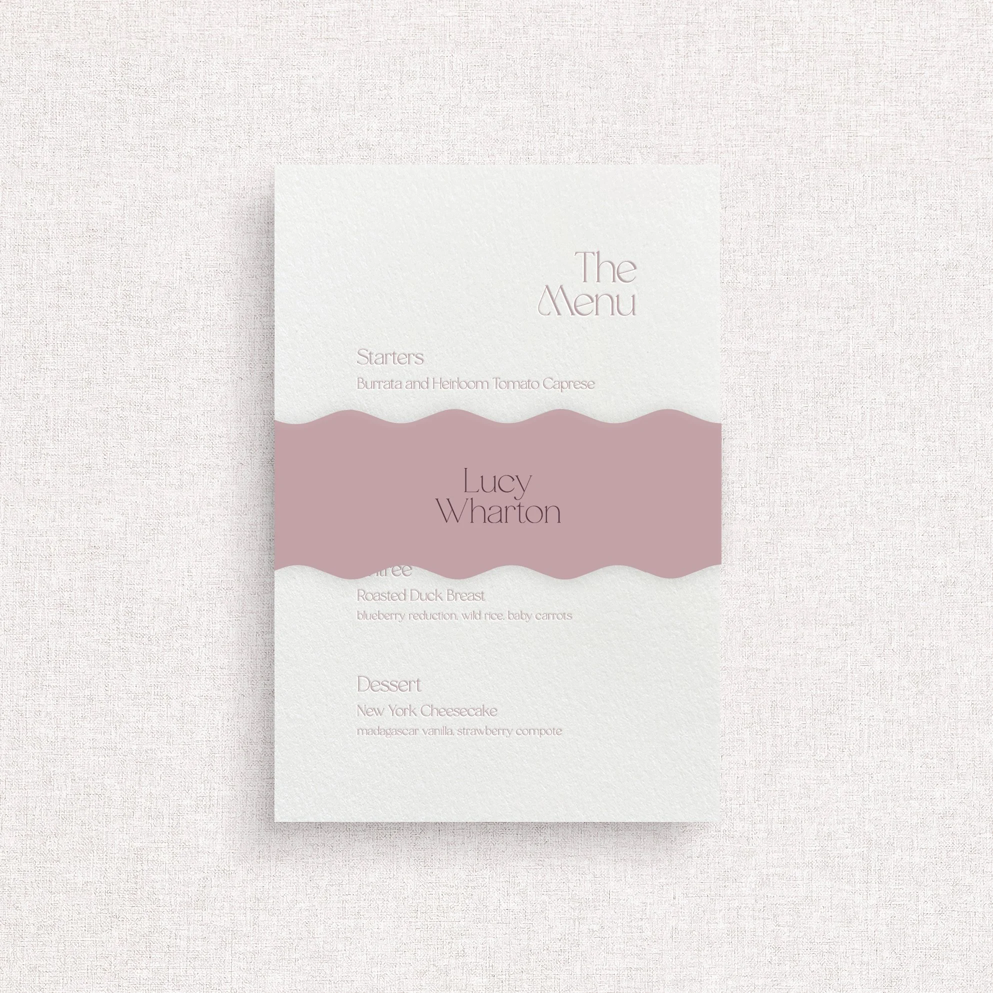 Cali Menus - with Guest Names