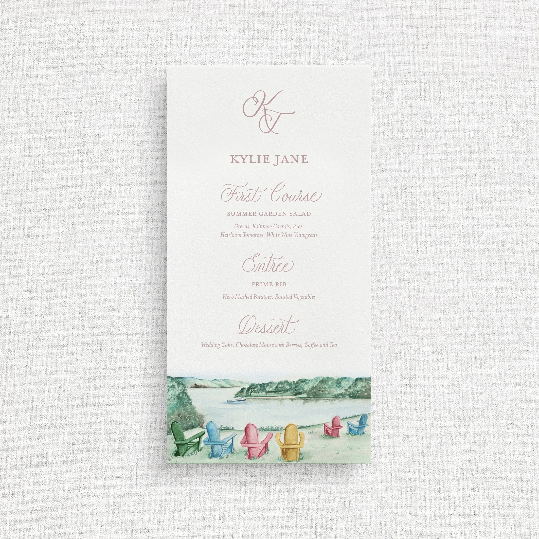 Milly Menus - With Guest Names