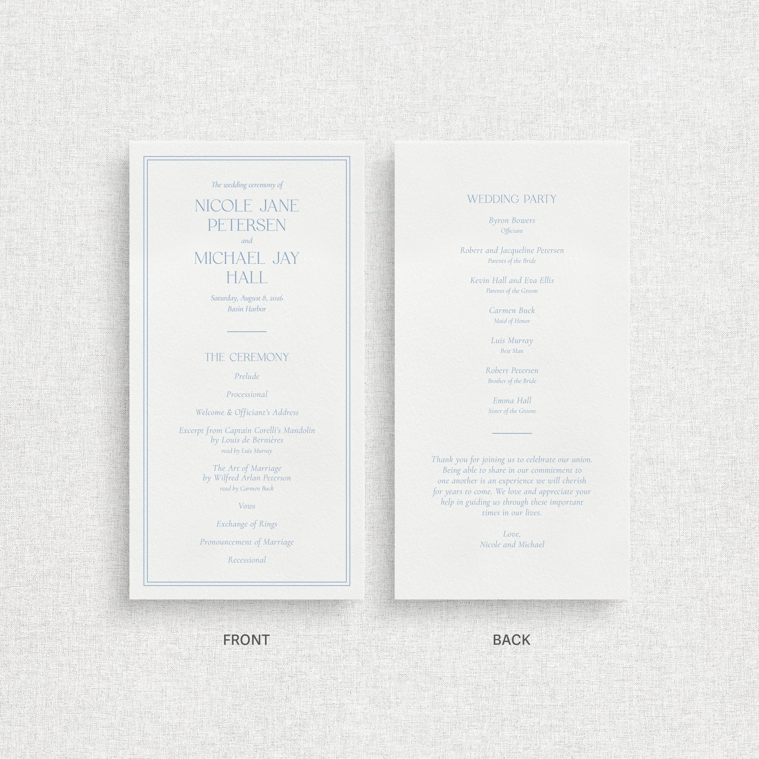 Goldie Ceremony Program