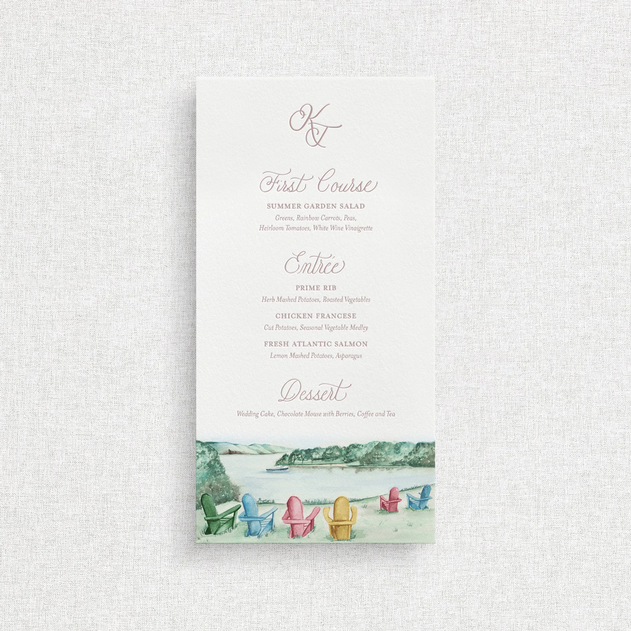 Milly Menus - No Guest Names