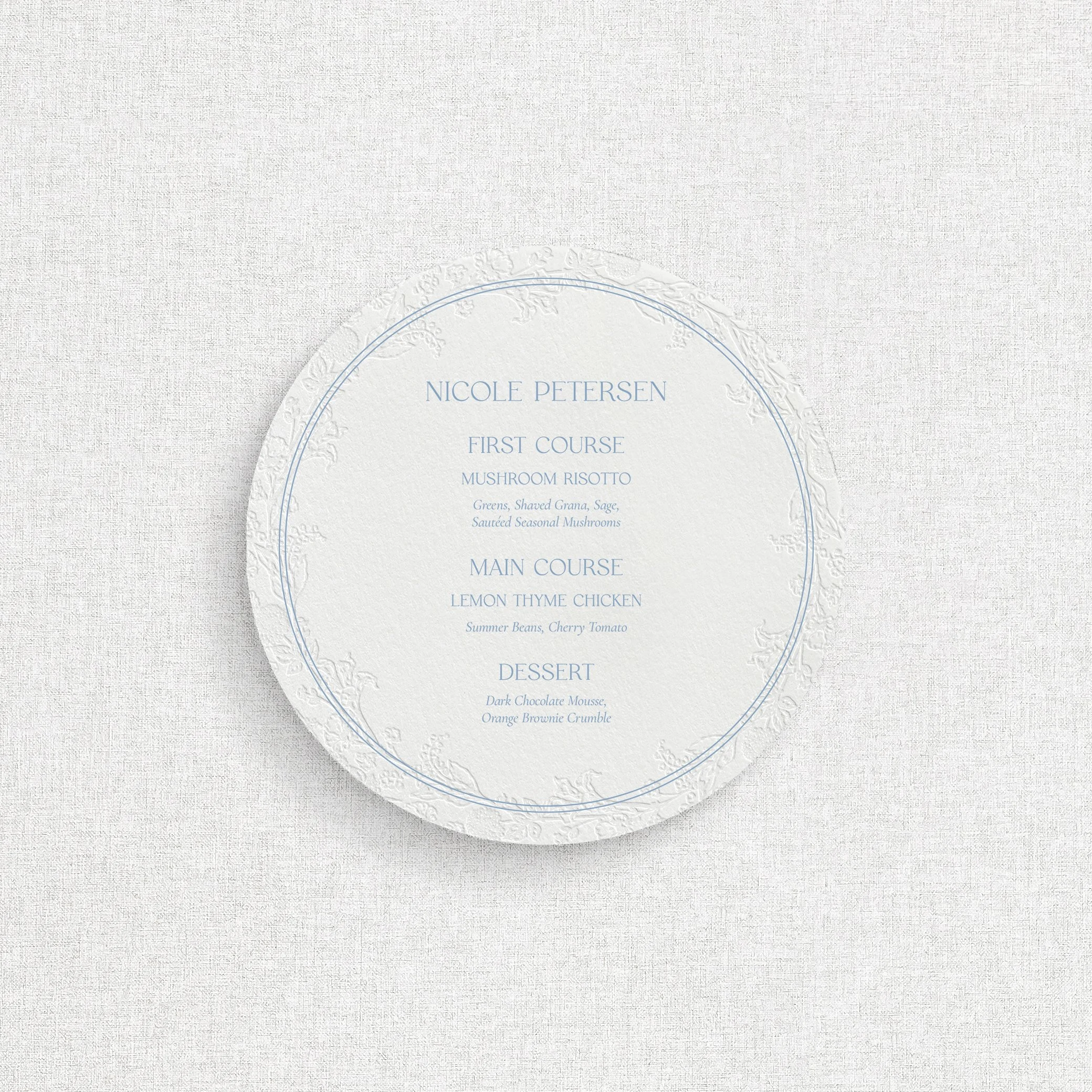 Goldie Menus - With Guest Names