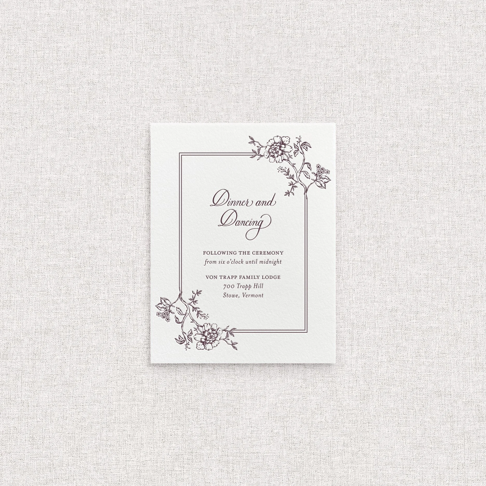 Gracie Reception Card