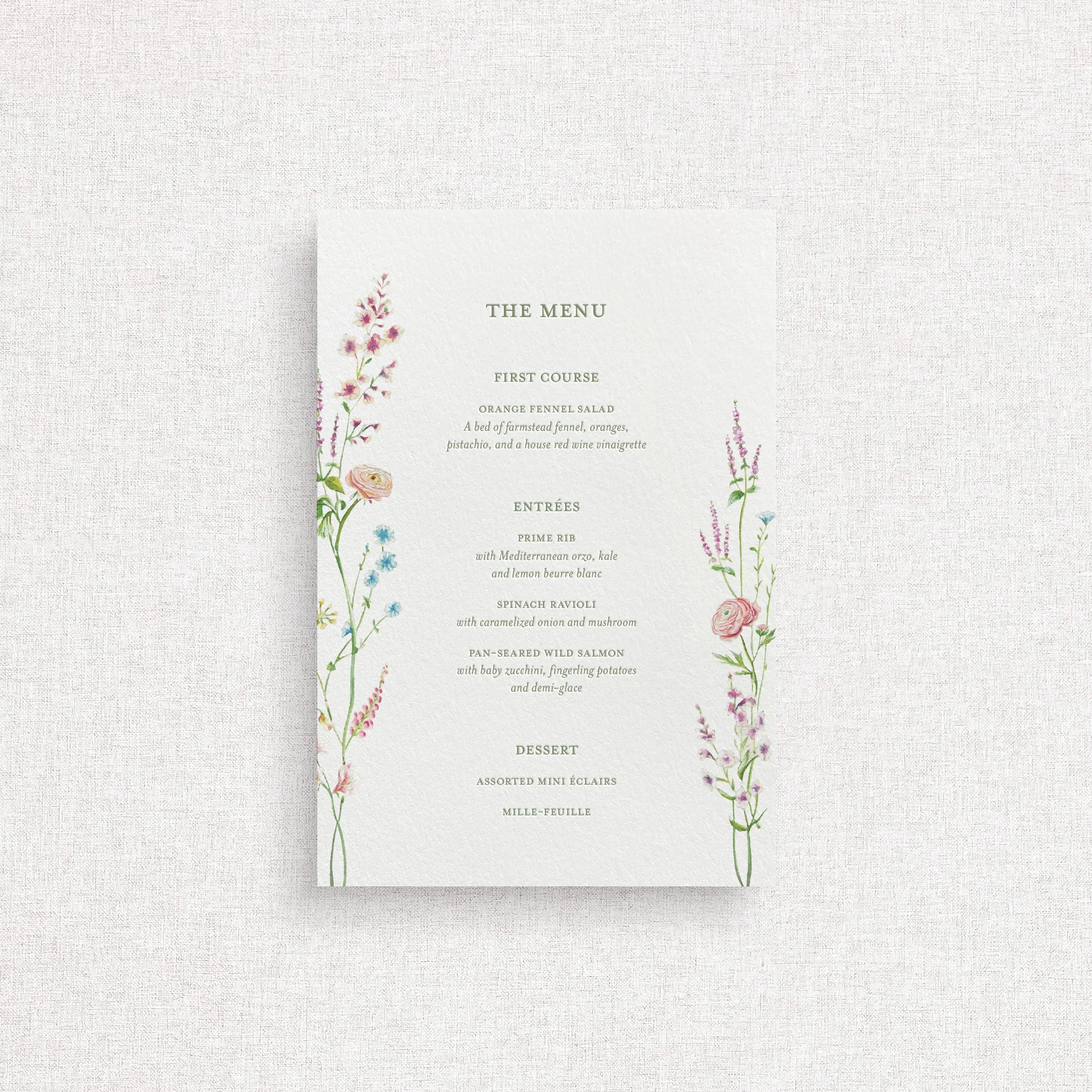 Norah Menus - No Guest Names