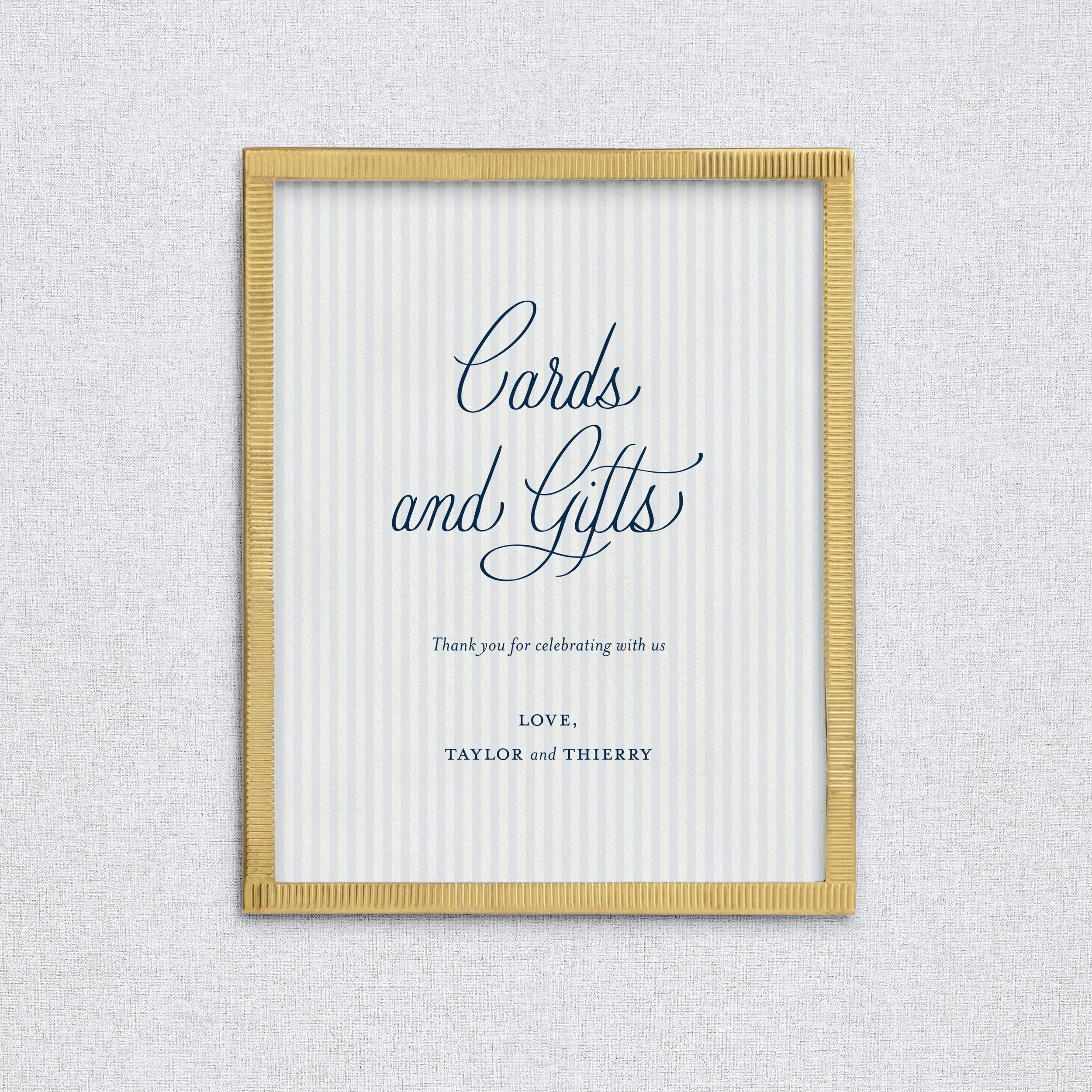 Pierre Cards and Gifts Sign