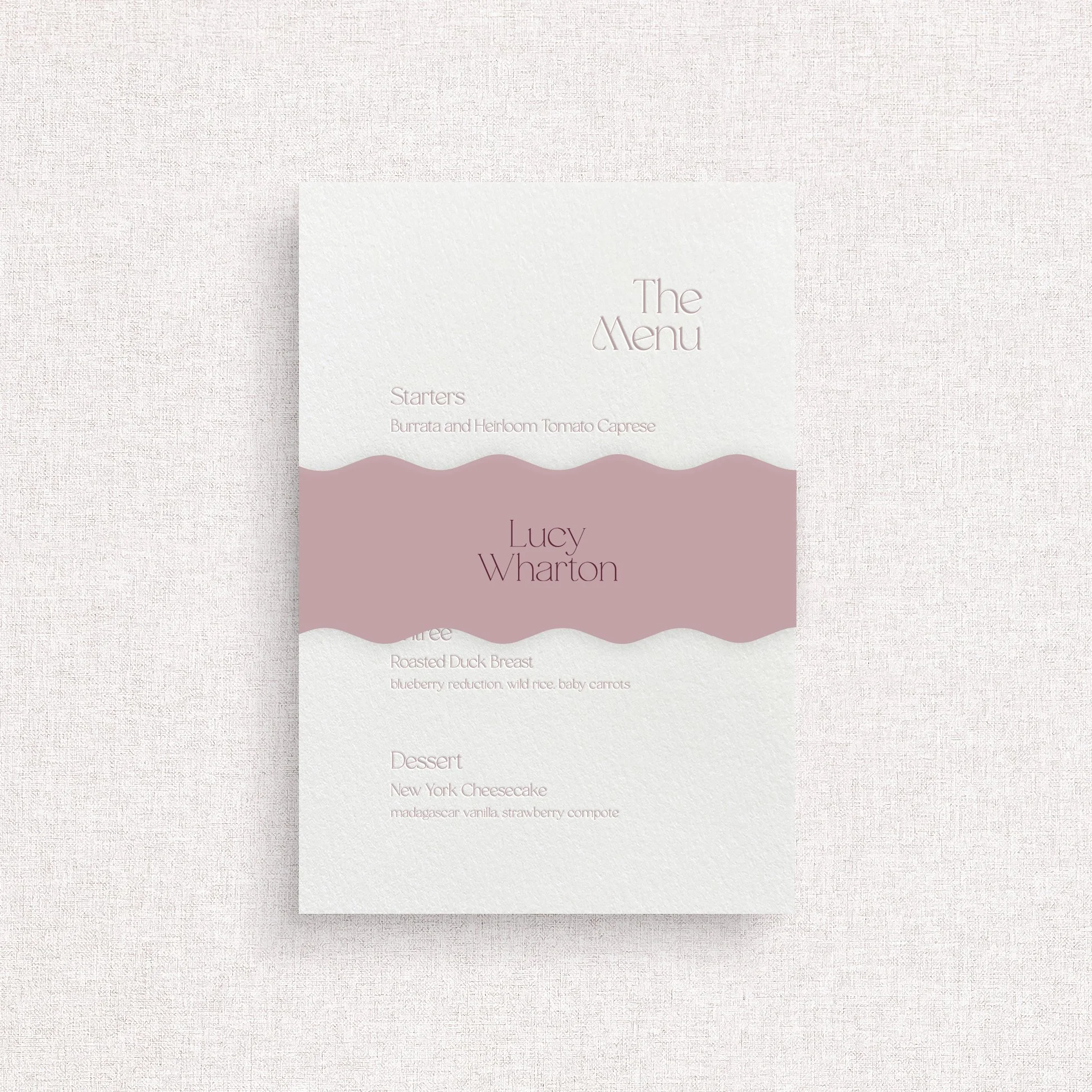 Cali Menus - with Guest Names