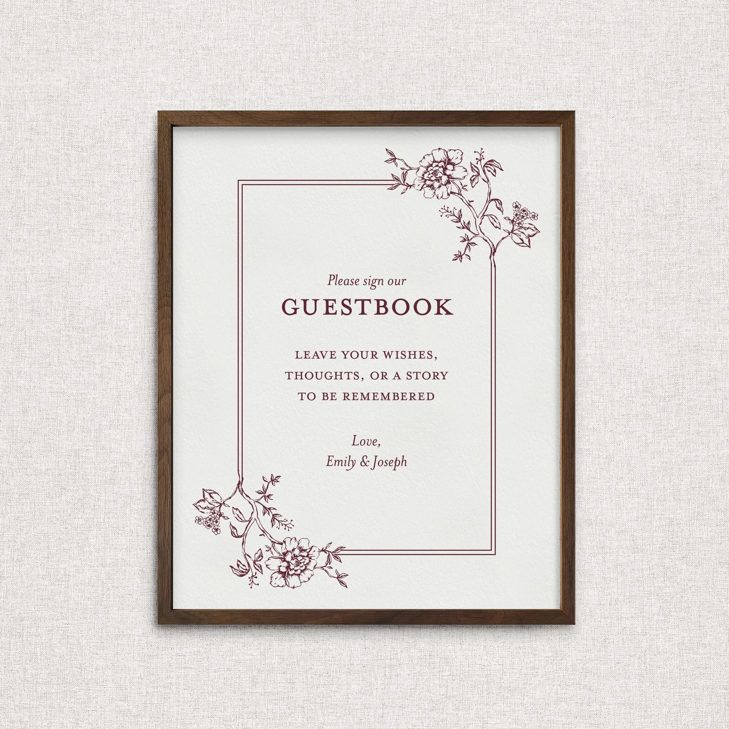 Gracie Guestbook Sign