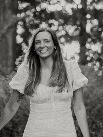 A portrait of a woman outside