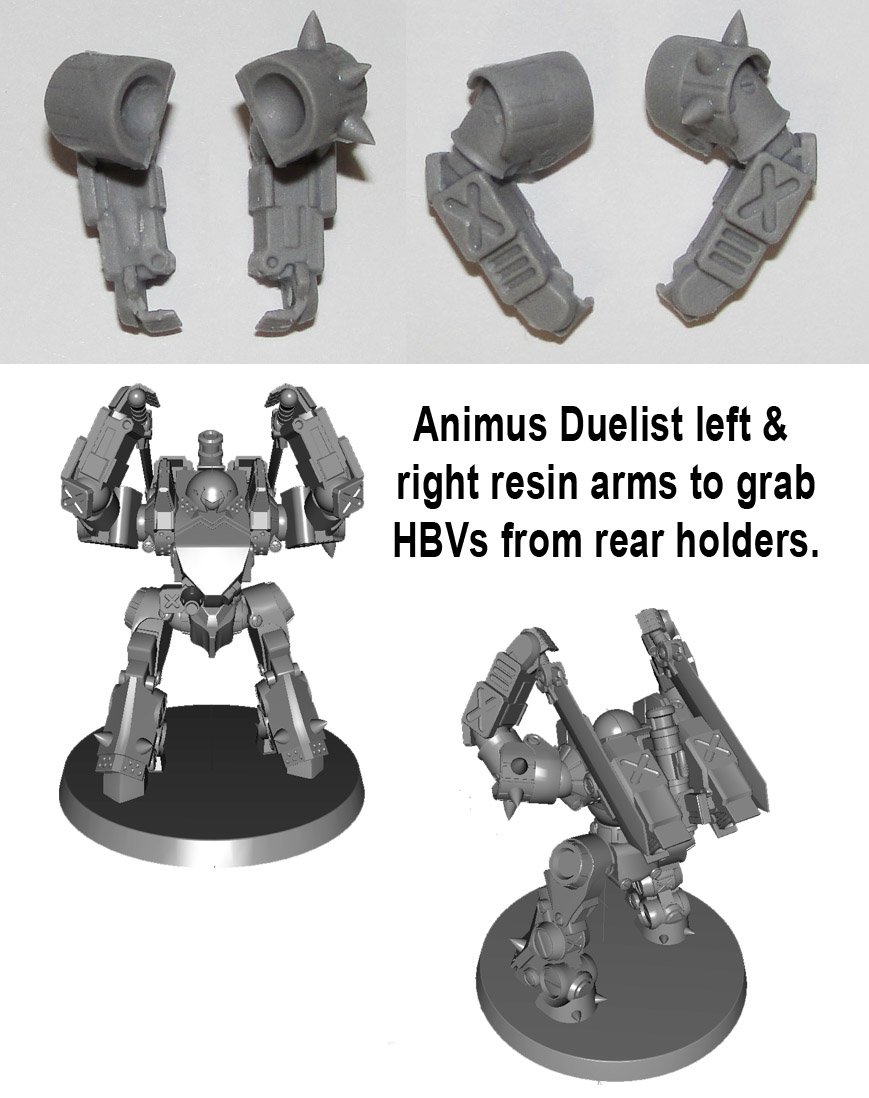 Animus Duelist Resin Arms Set