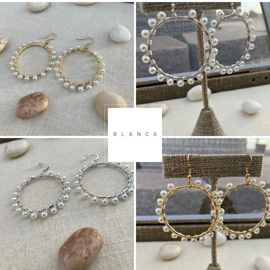 Blanca Pearl Hoops