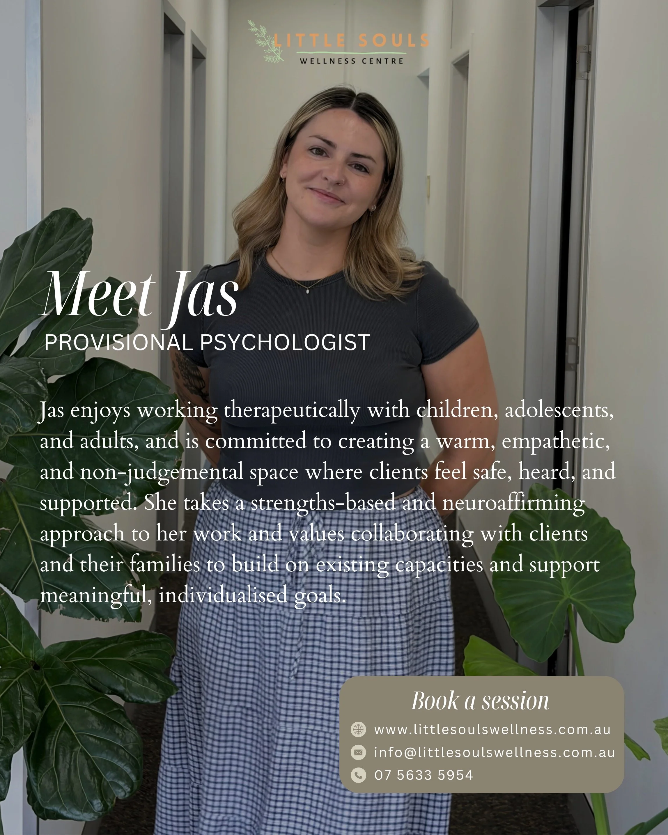 Jas Redden Provisional Psychologist at Little Souls Wellness Centre