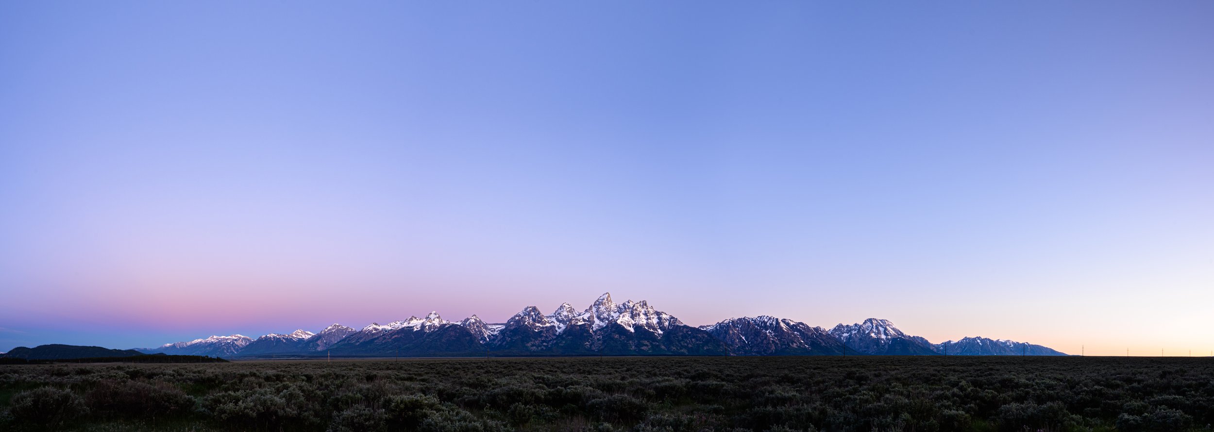 Dawn Tetons - Panorama