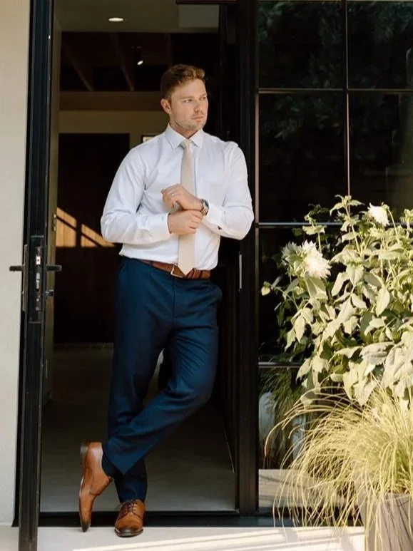 Prime example of our Essential Shirt in classic white cotton.