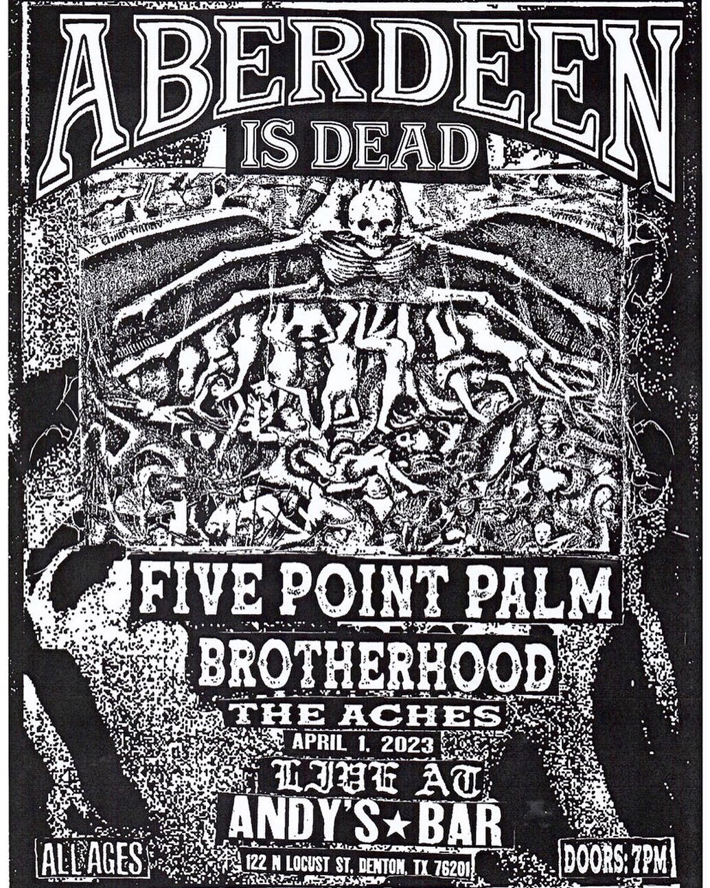 THIS IS NOT A JOKE IT IS HAPPENING APRIL 1ST DONT BE A FOOL AND BE AT @andysdenton ON APRIL FOOLS DAY!!! ONLY A WEEK AWAY!

GO SUPPORT LOCAL!

This account has been following @theachesband for a while now and as you can see most of our posts revolve 