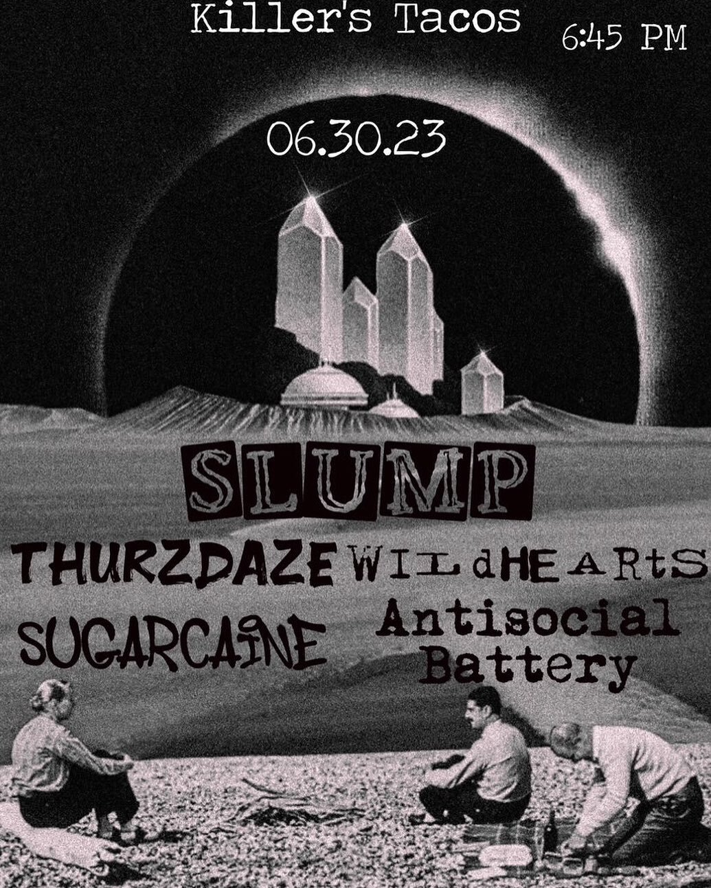 KILLERS TACOS JUNE 30TH 

THAT IS 424 BRYAN ST, DENTON TX ON JUNE 30TH 

ITS A HEAVY LINEUP FOLLOWED BY THE RETURN OF @slump.theband 

COME SUPPORT LOCAL MUSIC, LOCAL TACOS, AND FOLLOW AND SUPPORT THESE BANDS!

@sugarcaineband 
@wildhearts.dtx 
@thur