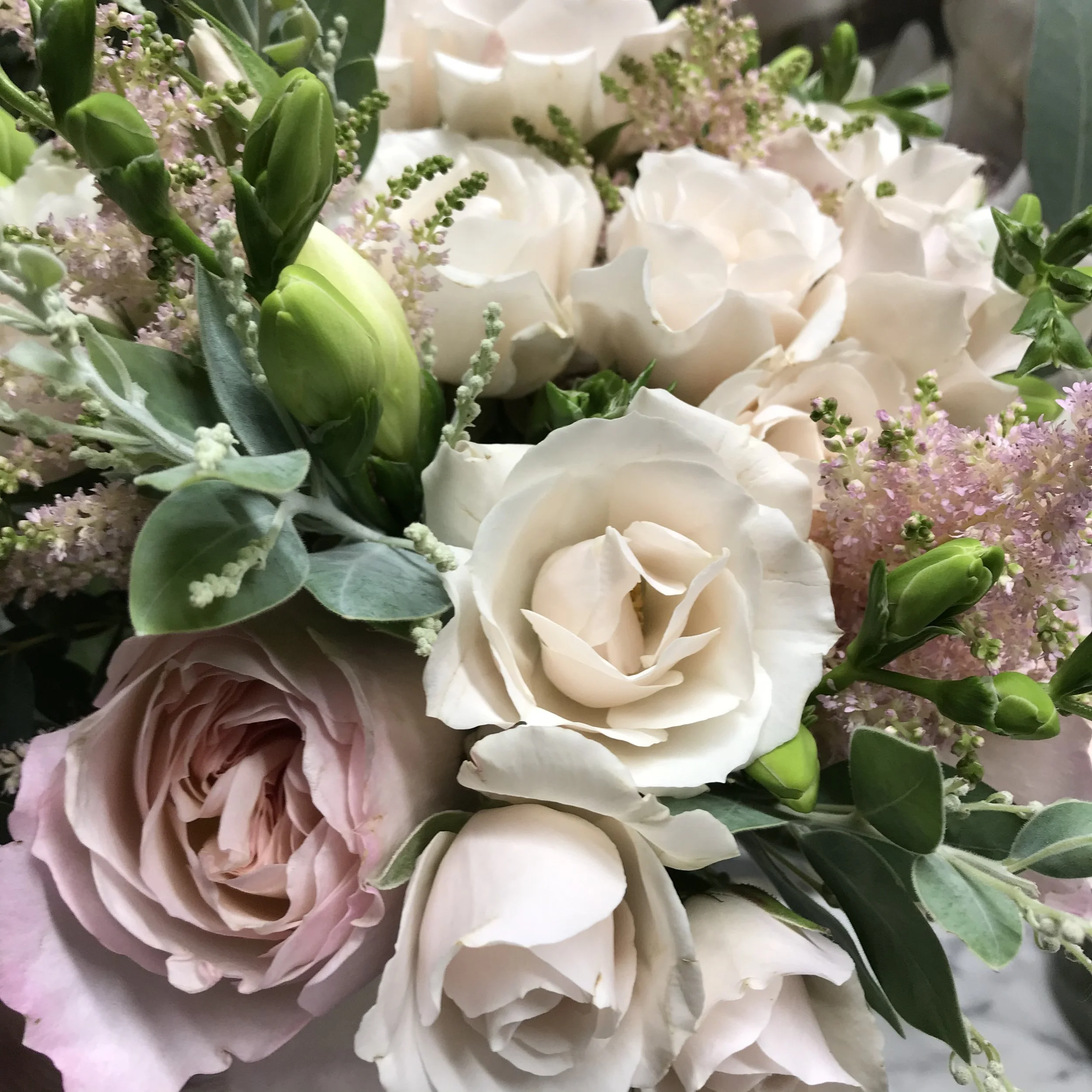 Bridal flowers close up