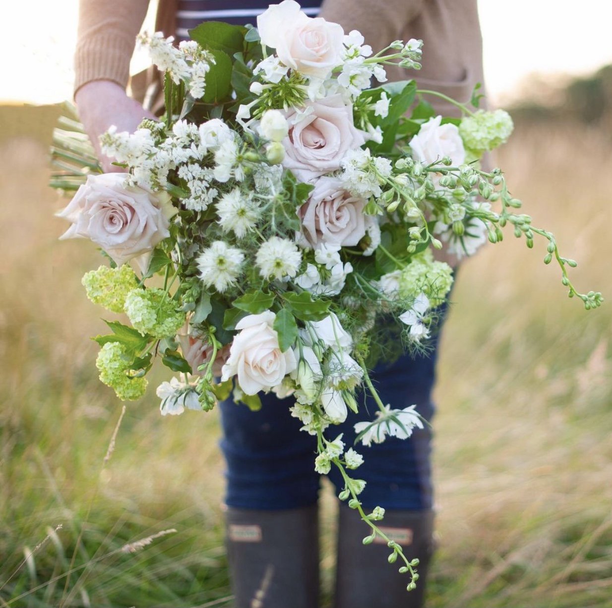 Pink and white bouquet of flowers