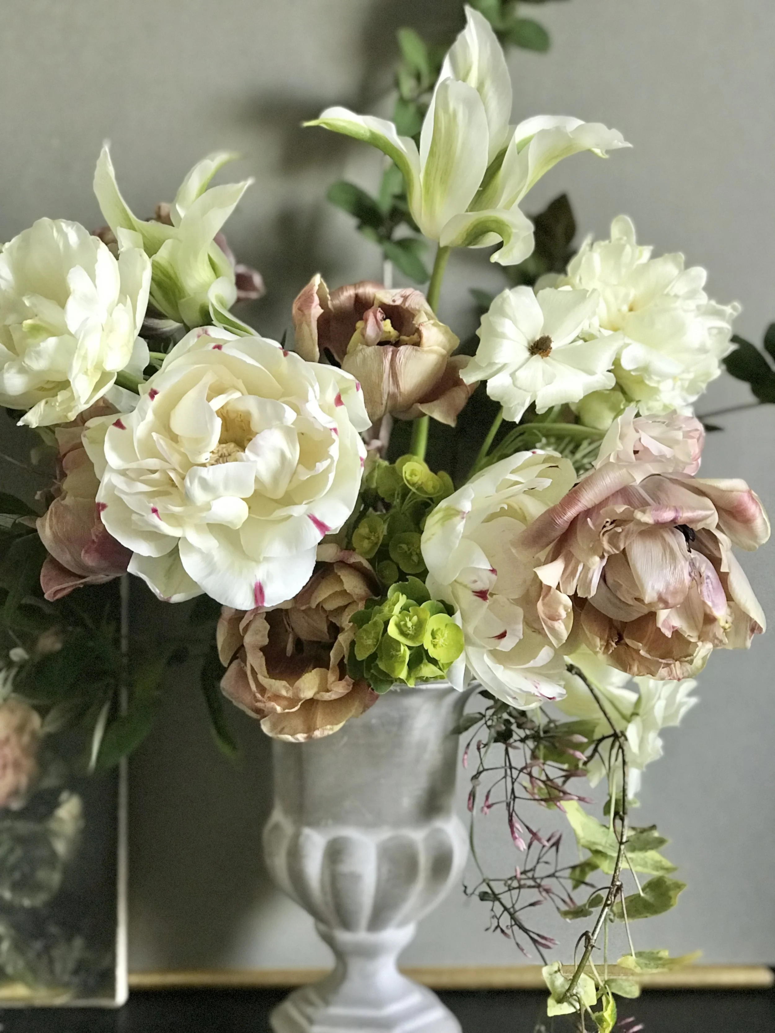 Tulip urn arrangement 