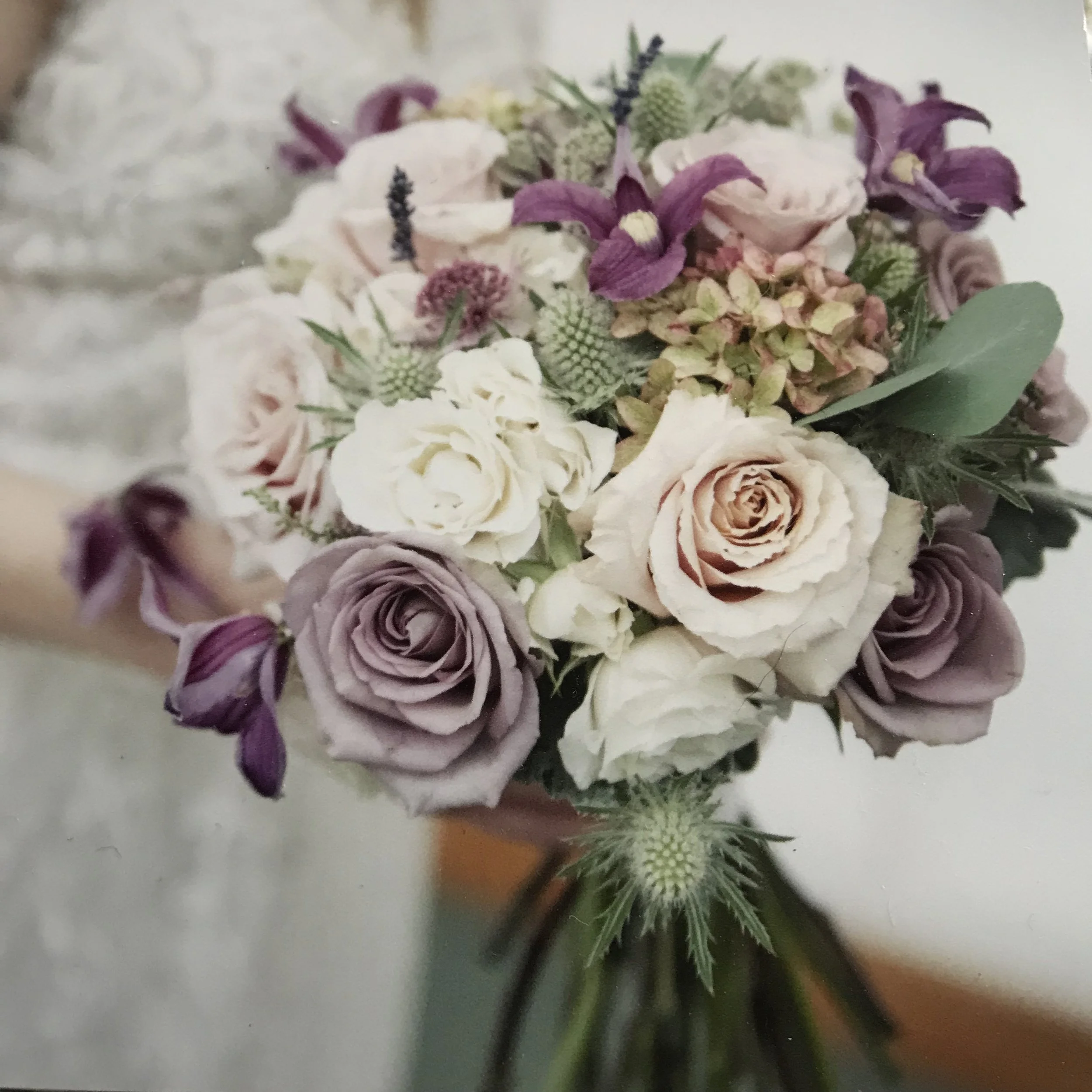 Mauve and blush bridal bouquet