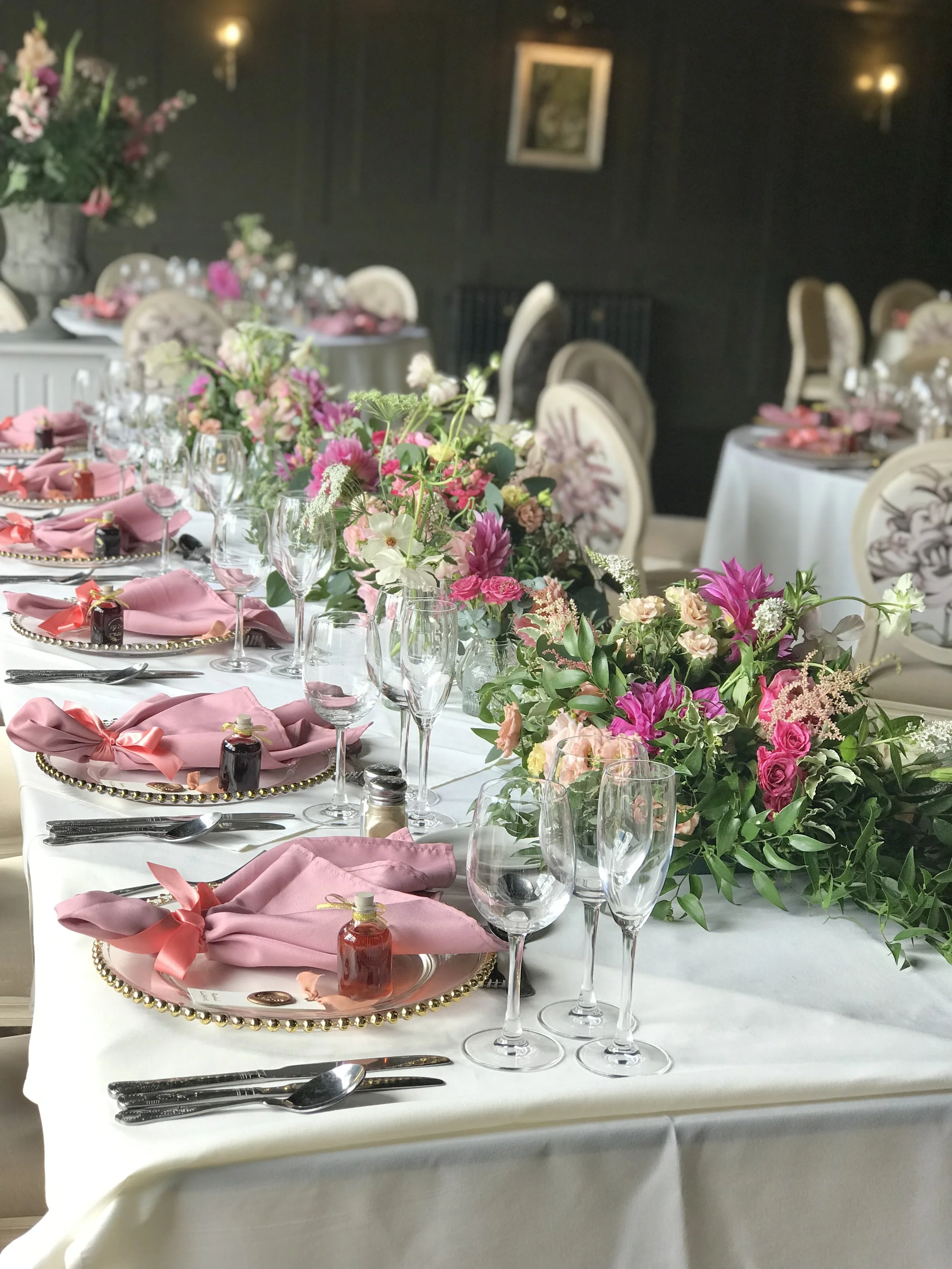 Bowburn Hall wedding top table 