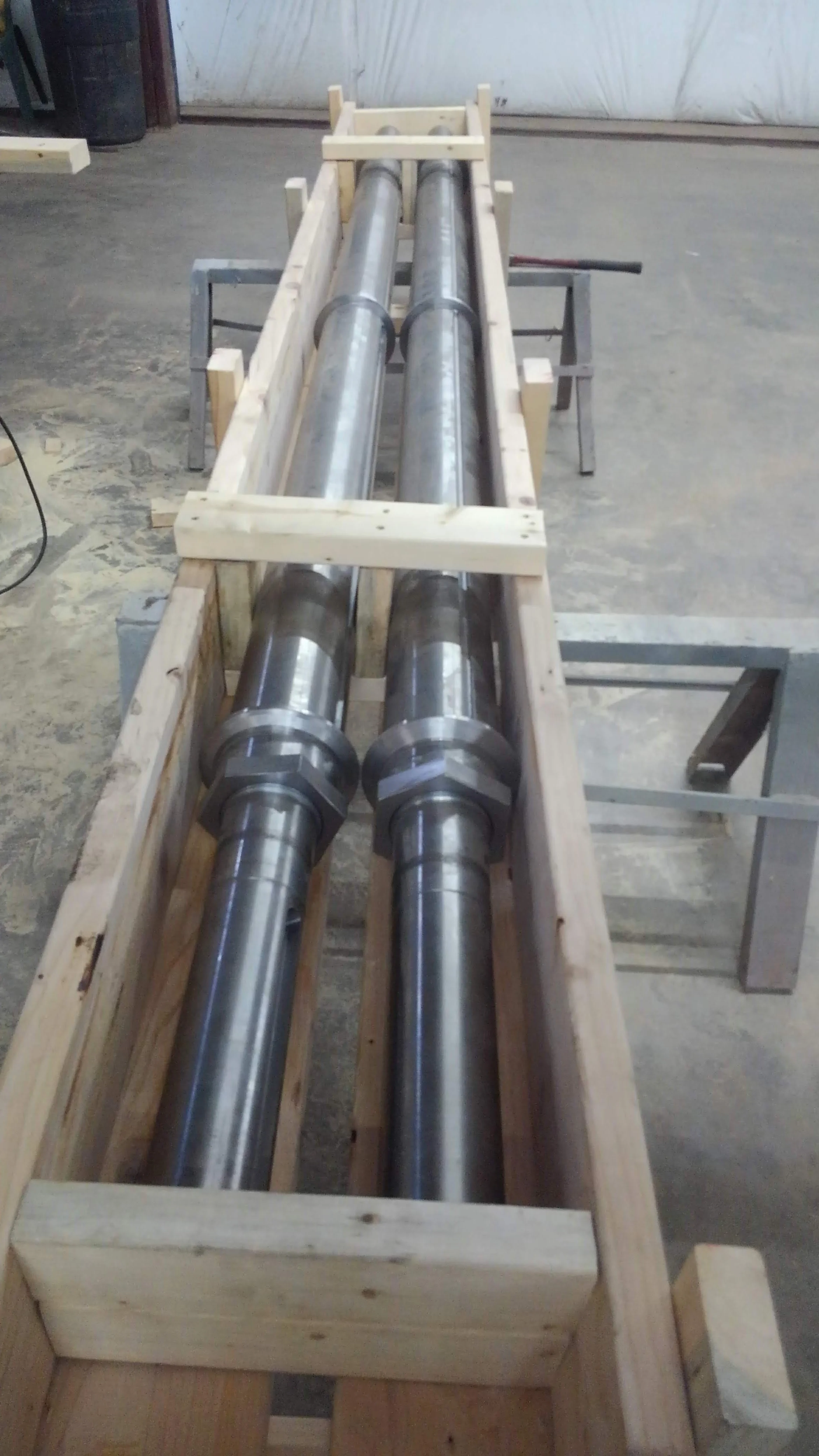 170 Saw Mandrels Complete w/ Nuts and Bells Ready To Ship To Argentina 