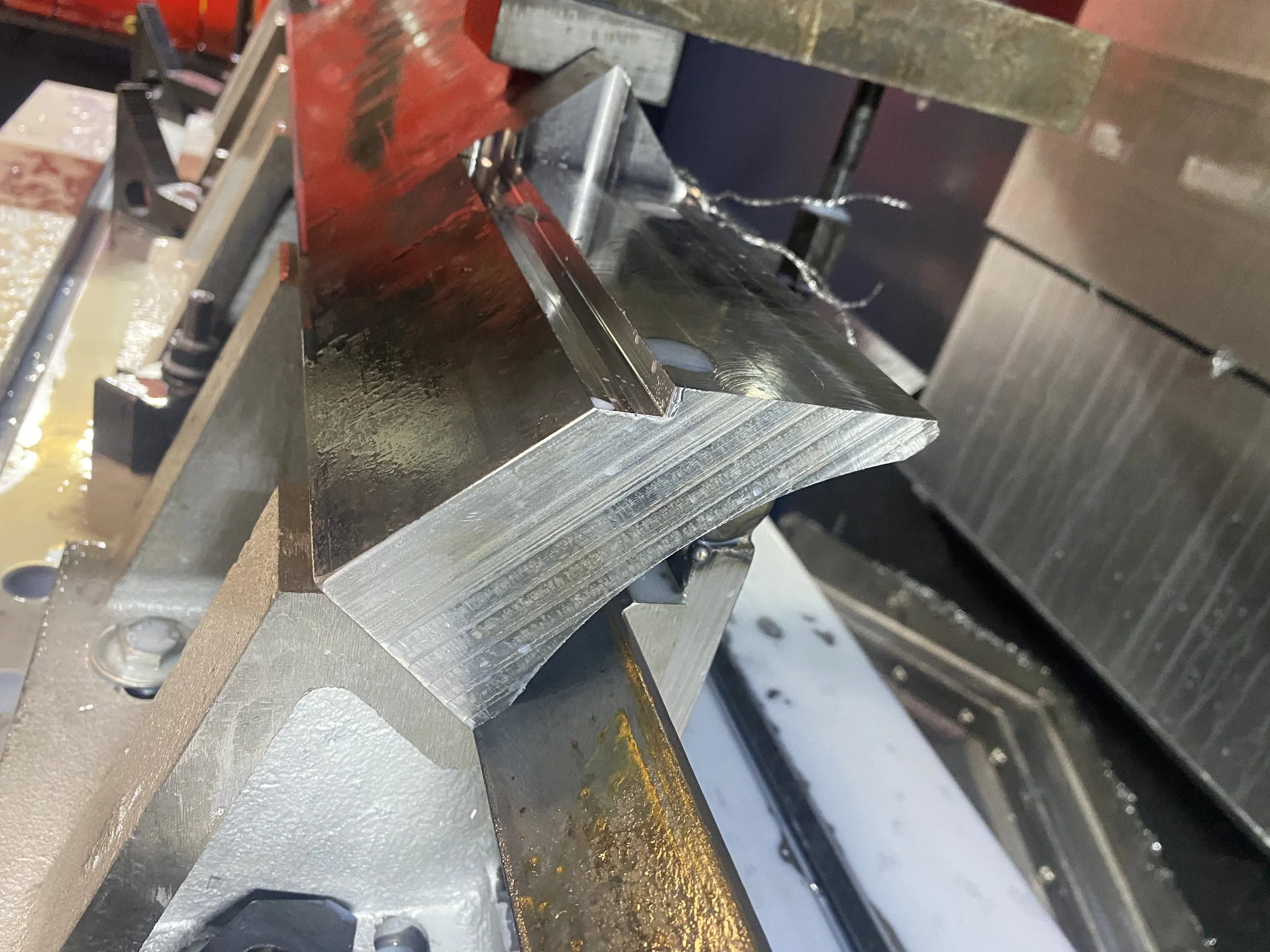 Cutting Scroll Seat. When flipped around this  flat surface mounts to the rib rail.