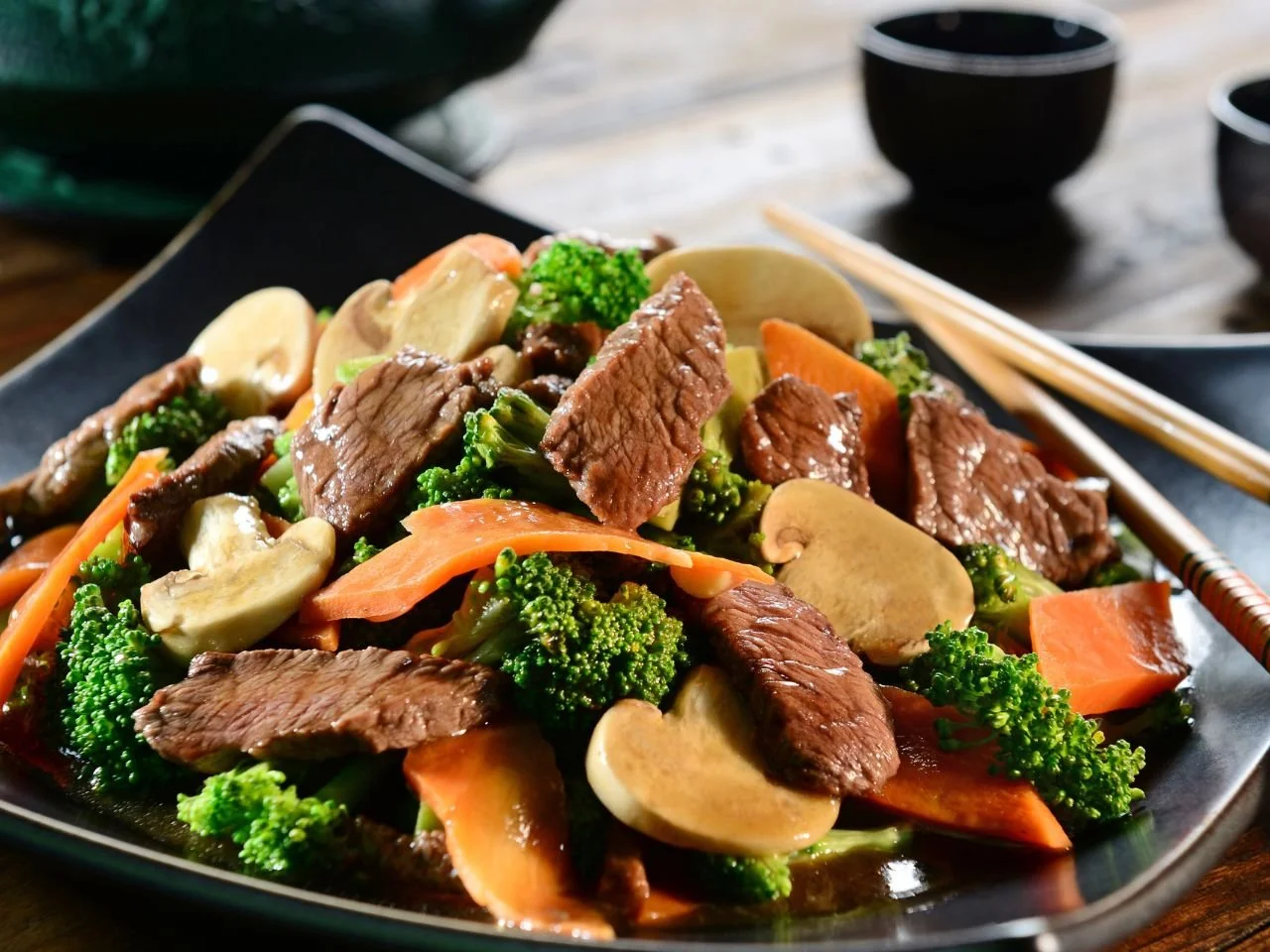 Beef Stir Fry with broccoli and carrots