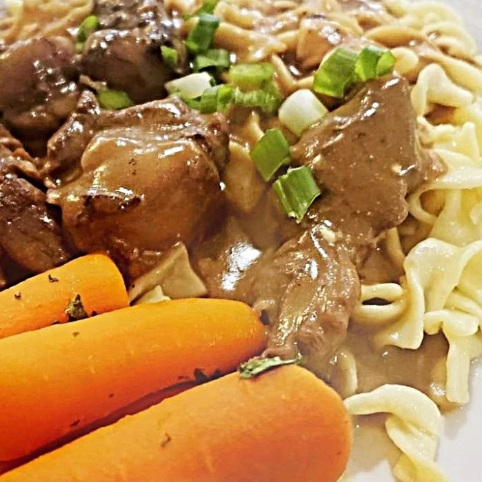 Beef Stroganoff with Simply Roasted Carrots