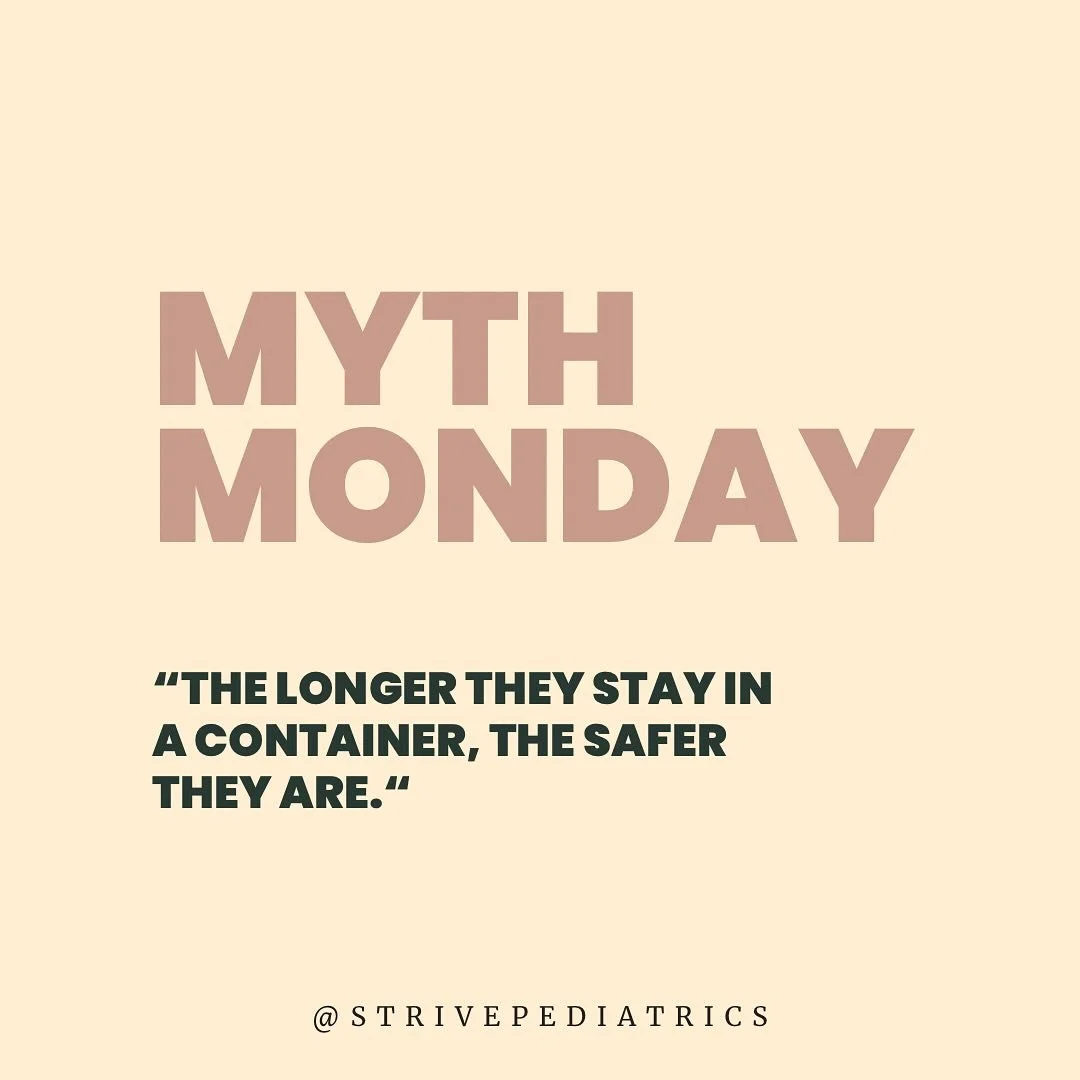 Myth: &ldquo;The longer babies stay in a container, the safer they are.&rdquo;.

Truth: While short periods in swings, bouncers, or seats can be helpful, too much container time can actually delay motor milestones and limit exploration.

✨ Babies nee