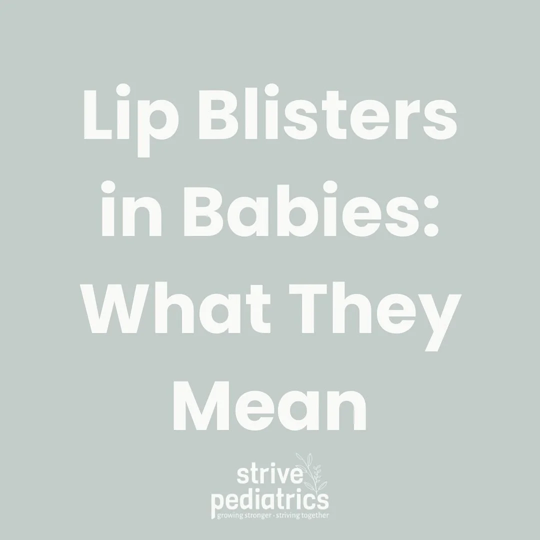 Let&rsquo;s Talk About Lip Blisters in Babies 👶✨

Have you noticed little blisters on your baby&rsquo;s lips after feeding? Here&rsquo;s what they can mean:

👉 Shallow latch at the breast or bottle &ndash; babies grip with their lips to keep the se