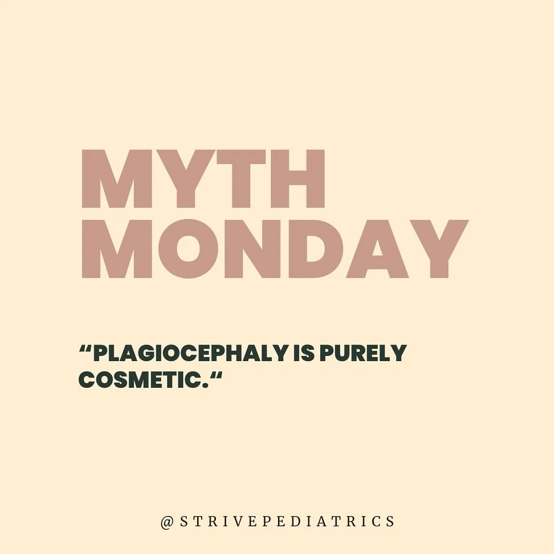 Myth: &ldquo;Plagiocephaly is purely cosmetic.&rdquo;

Truth: While it&rsquo;s easy to notice a flattening or asymmetry in your baby&rsquo;s head, plagiocephaly isn&rsquo;t just about appearance.

💡 Here&rsquo;s what really matters:

- Neck rotation