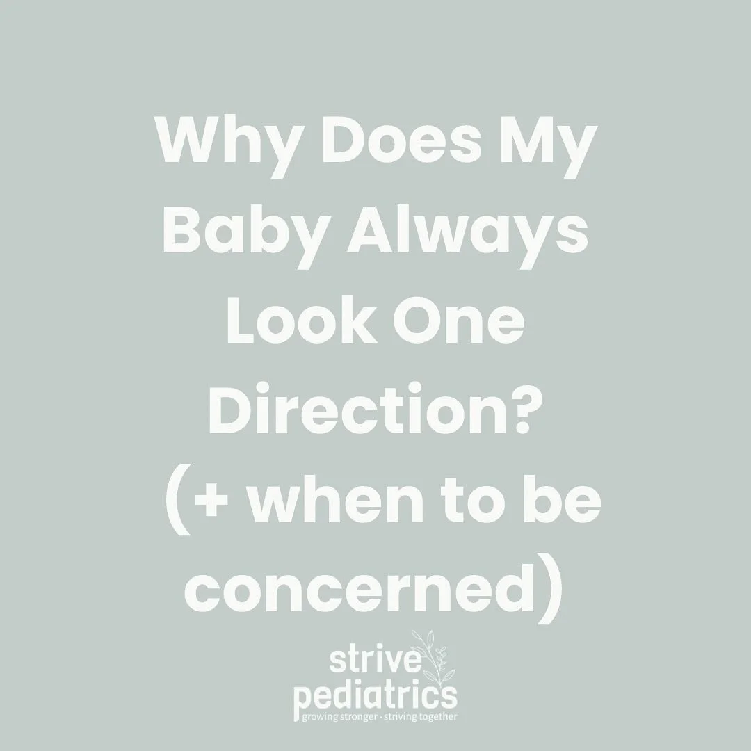 &ldquo;Why does my baby always look one direction?&rdquo;

This is one of the MOST common questions parents Google.

A preference can be harmless &mdash; but it most often is a sign of tight muscles, vision imbalance, or early torticollis. We don't w